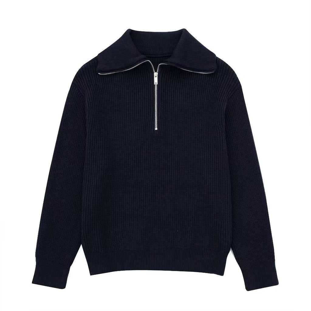 Holly Quarter Zip Knit Sweater