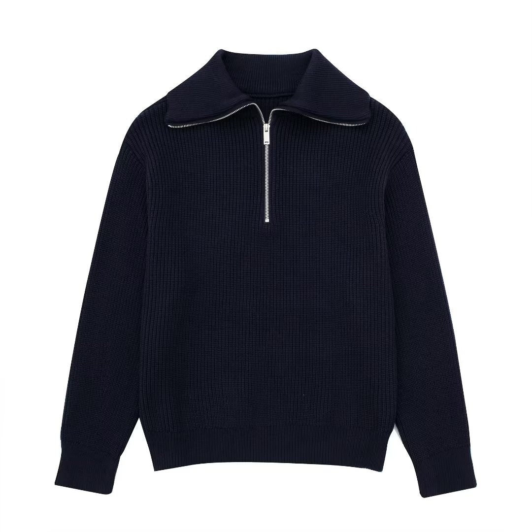 Holly Quarter Zip Knit Sweater