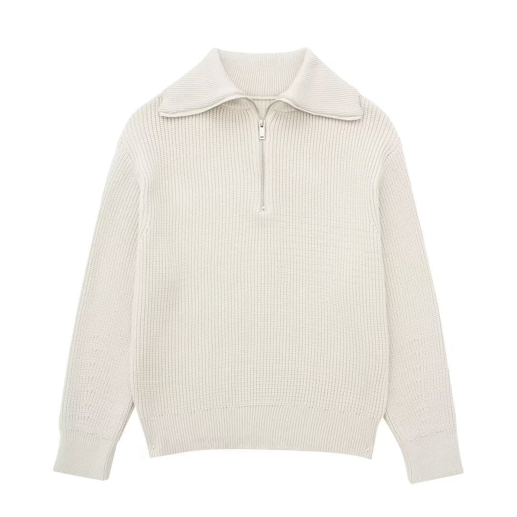 Holly Quarter Zip Knit Sweater