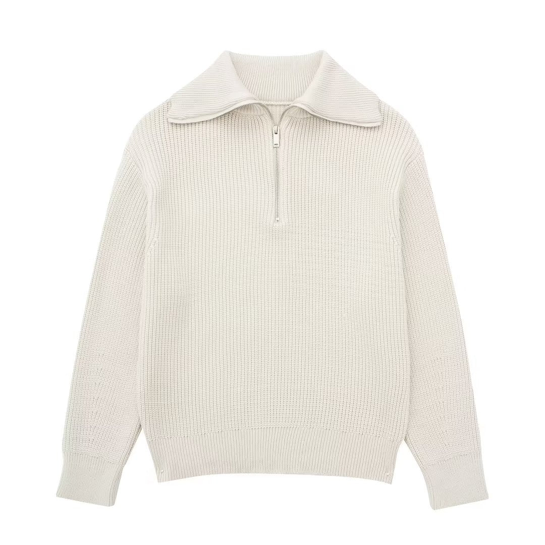 Holly Quarter Zip Knit Sweater