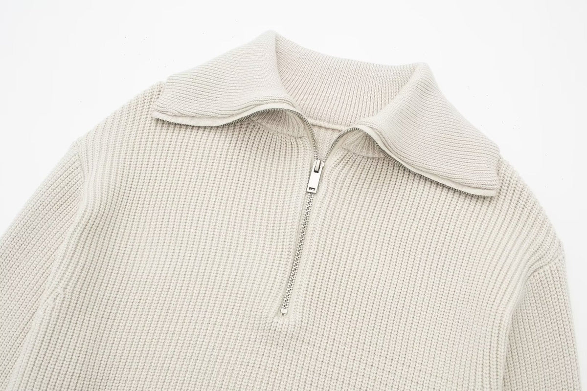 Holly Quarter Zip Knit Sweater