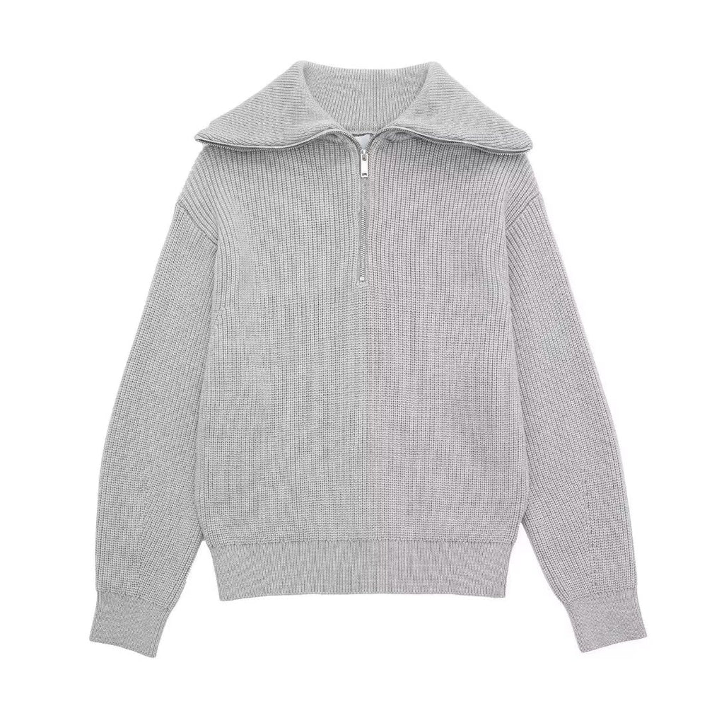 Holly Quarter Zip Knit Sweater