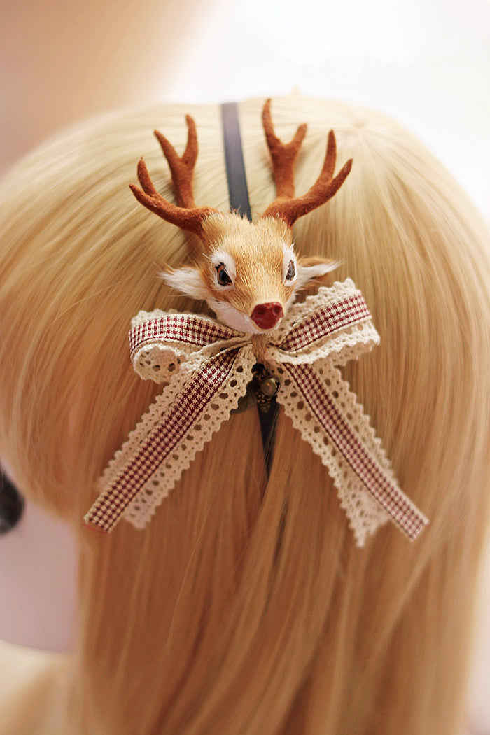 Handmade Christmas Reindeer Necklace