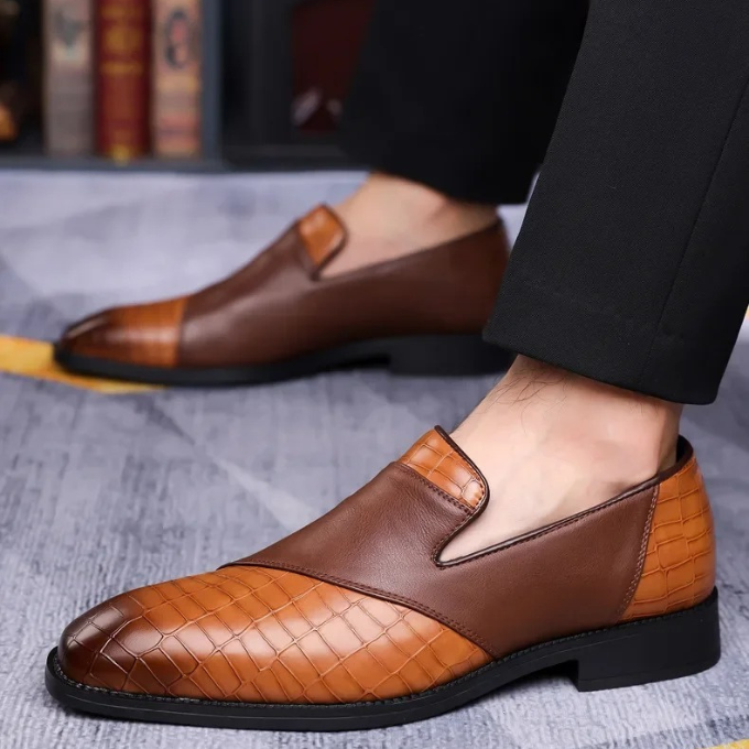Refined Polished Leather Loafers