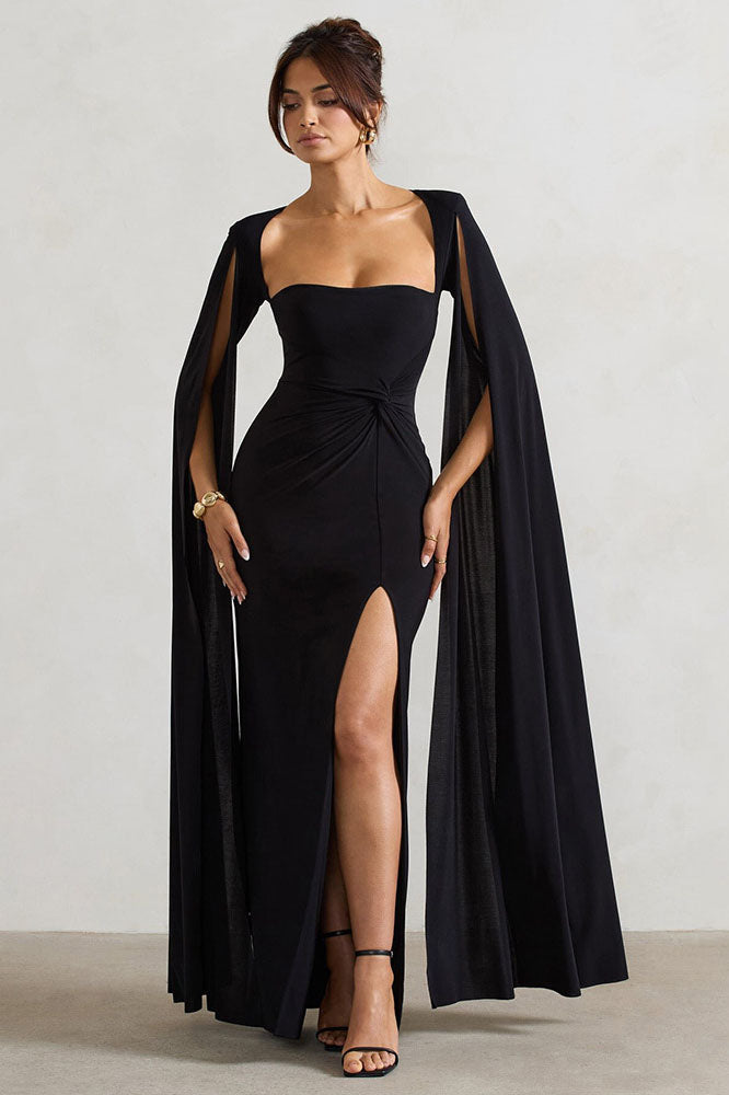 Modern Queen's Cape - Slit Dress