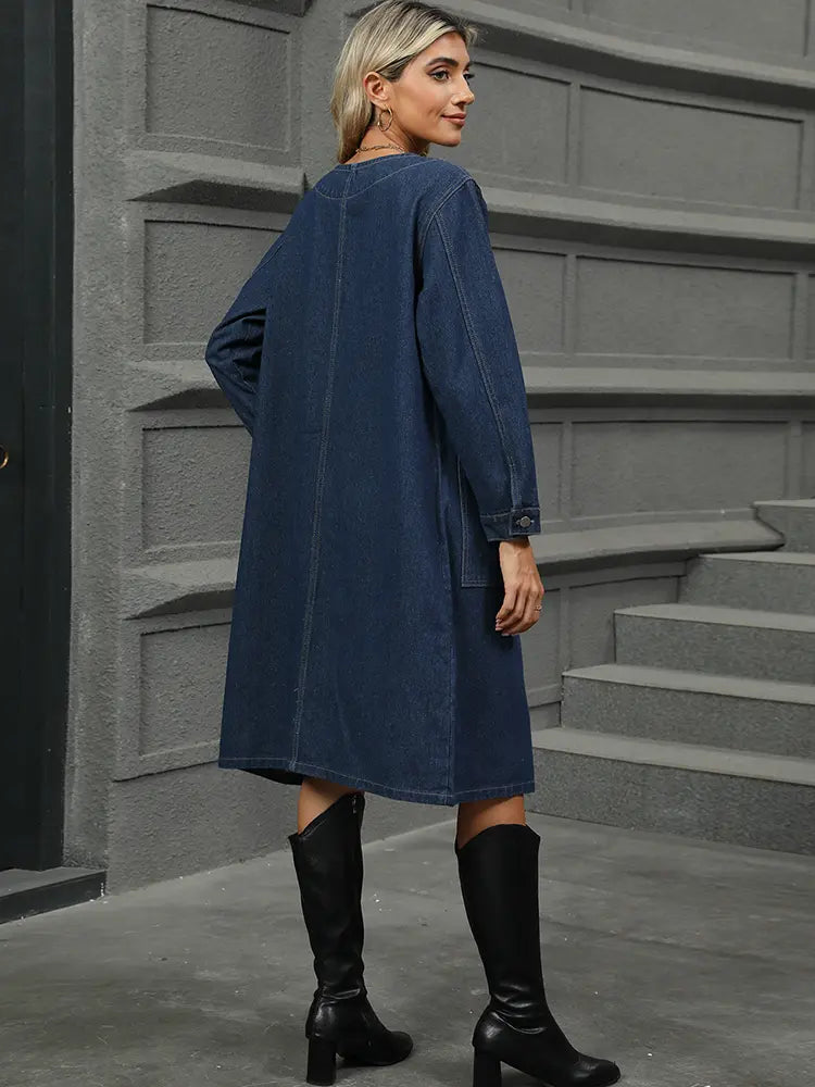 Coat in a Washed Look and Lightweight Design with a Relaxed Fit
