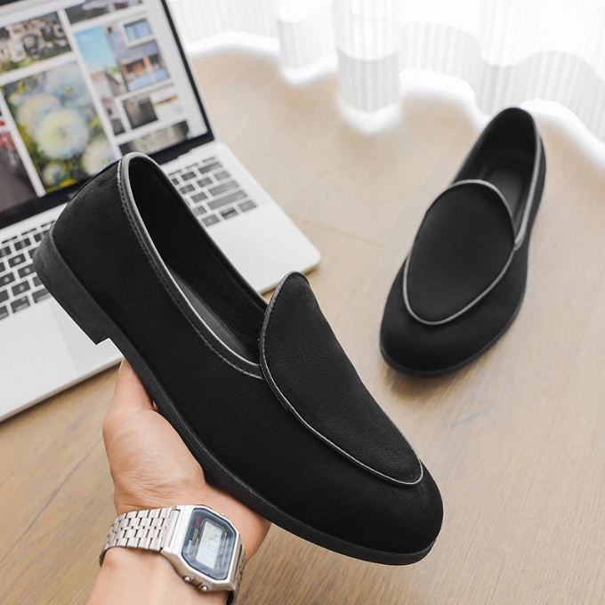 Suede Loafers with Lightweight Construction