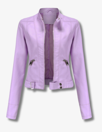 Leather Jacket with a Minimalist Look