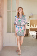 Coordinated Snow Leopard Short Pajama Set