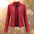 Comfortable Leather Jacket with Long Sleeves