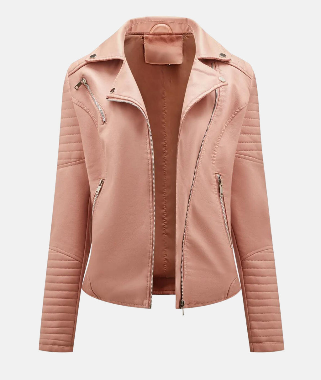 Leather Biker Jacket without a Hood