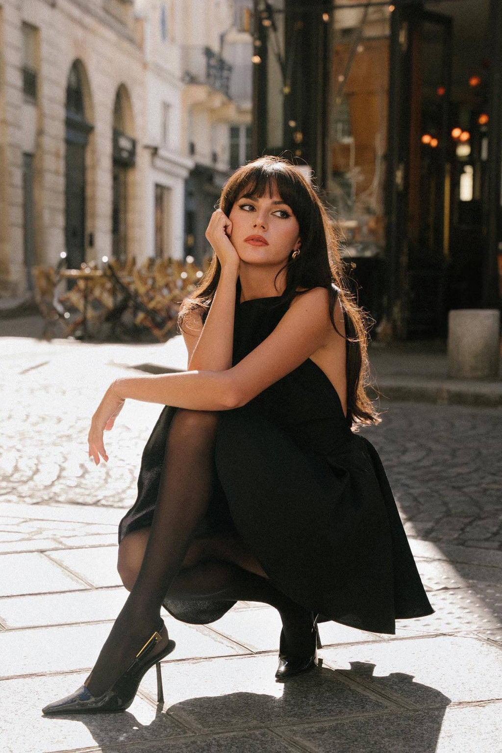 Modern Sunlight Trails French Dress