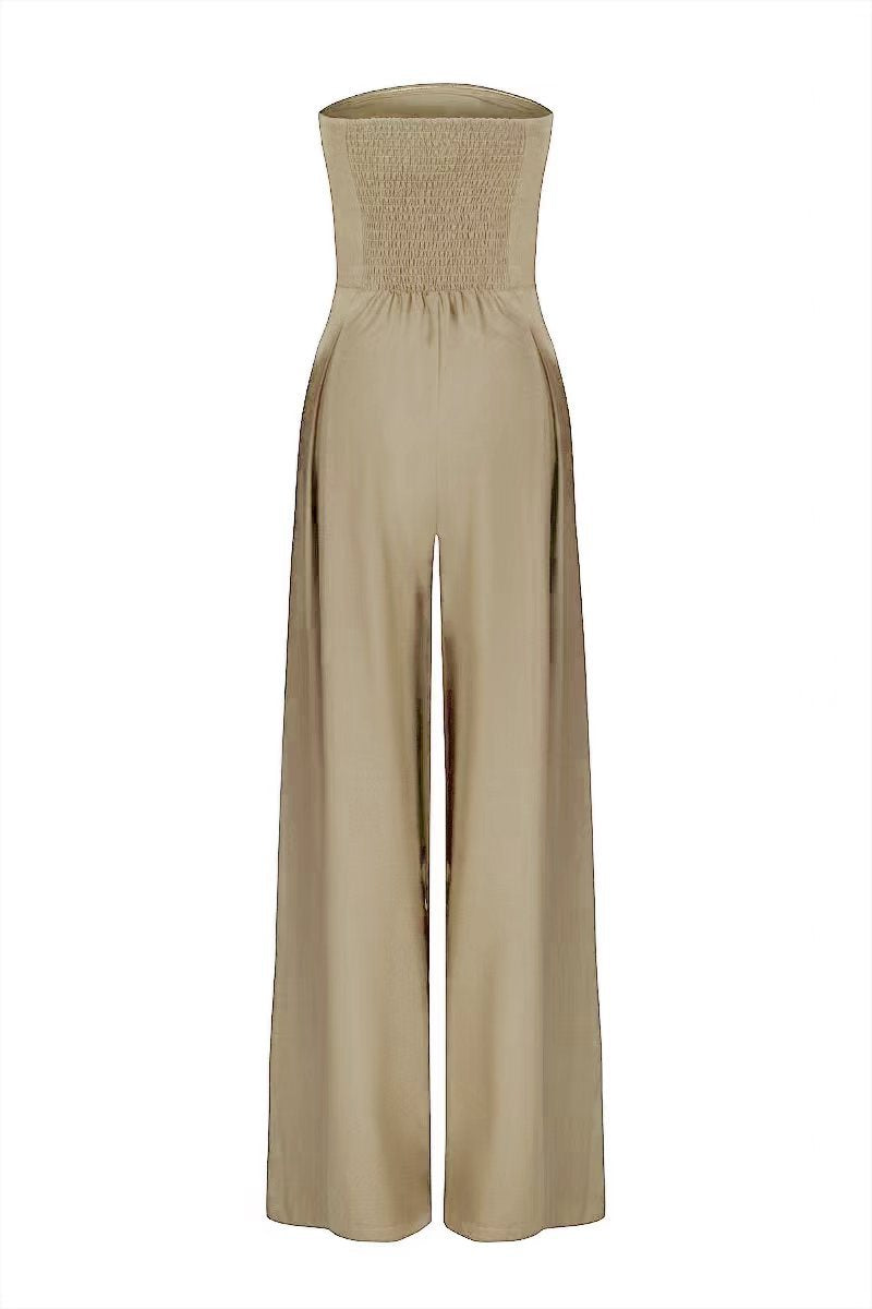Starry Night-Strapless Open-Back Jumpsuit