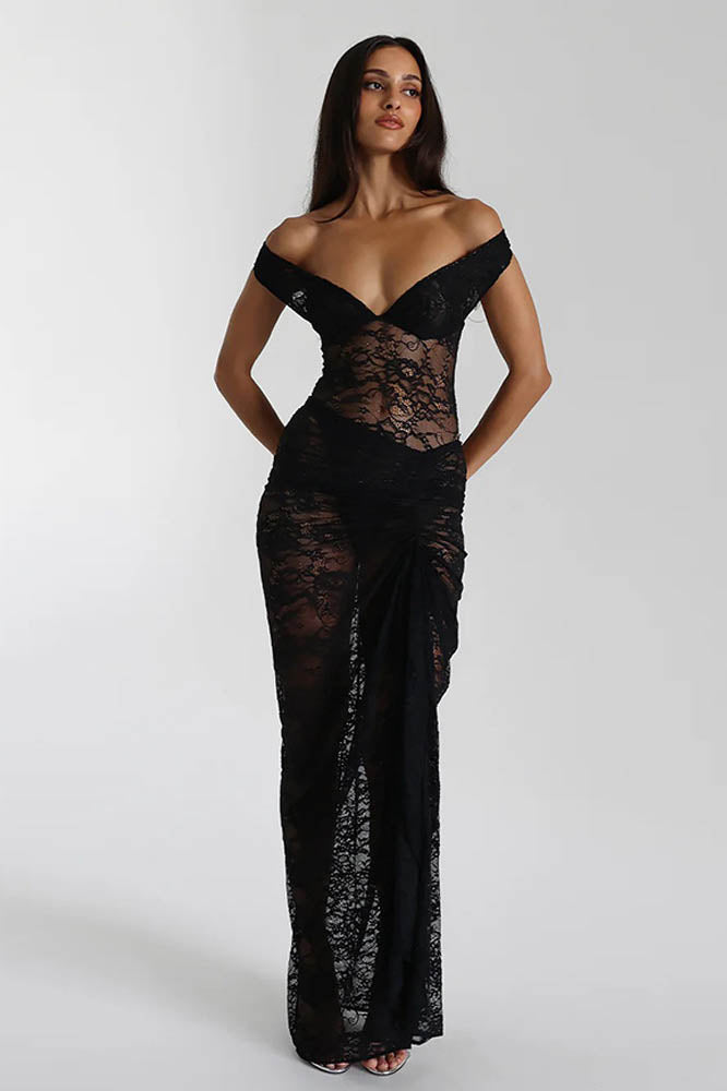 Lace Whisper - Open-Back Skirt Ensemble