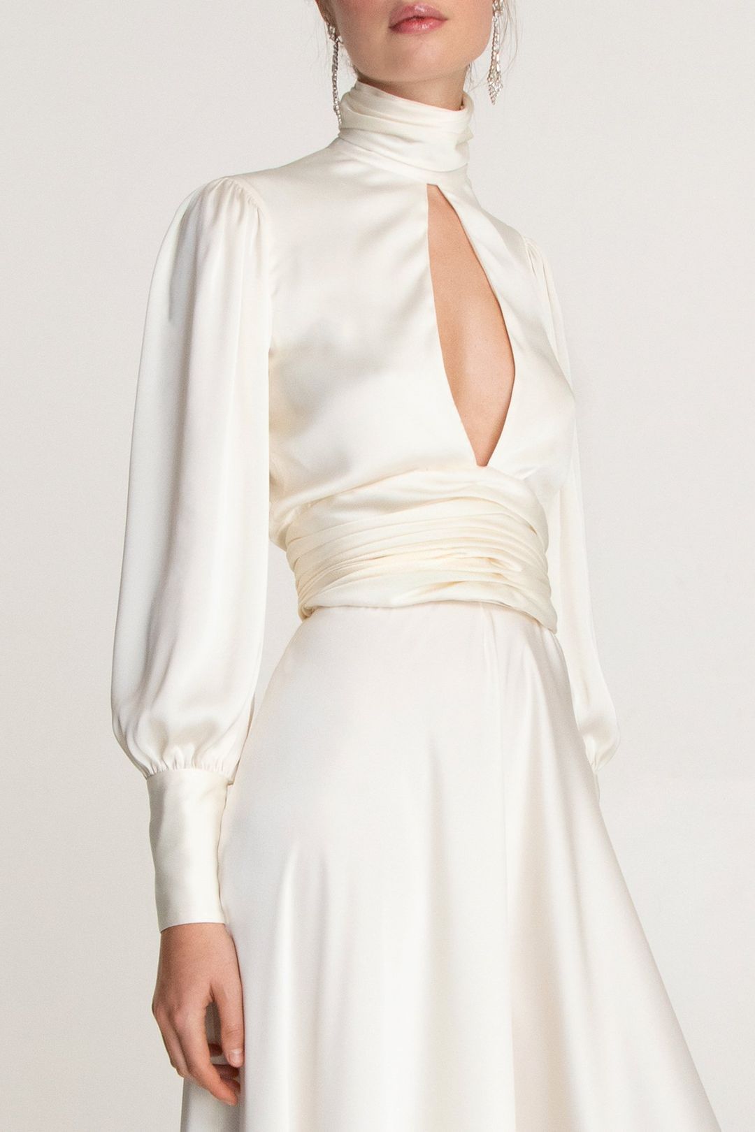 Modern Galaxy White Evening Gown