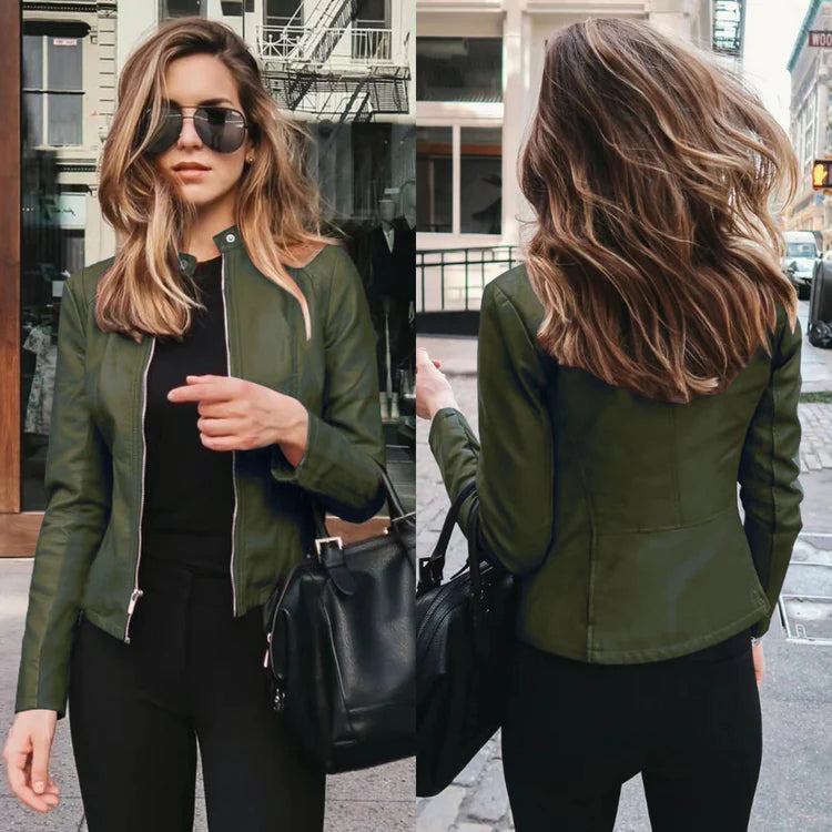 Fashionable Leather Jacket with a Timeless Look