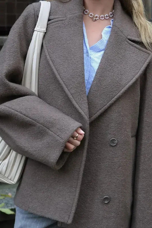 Modern Ultimate Cold-Tone Korean Cropped Jacket