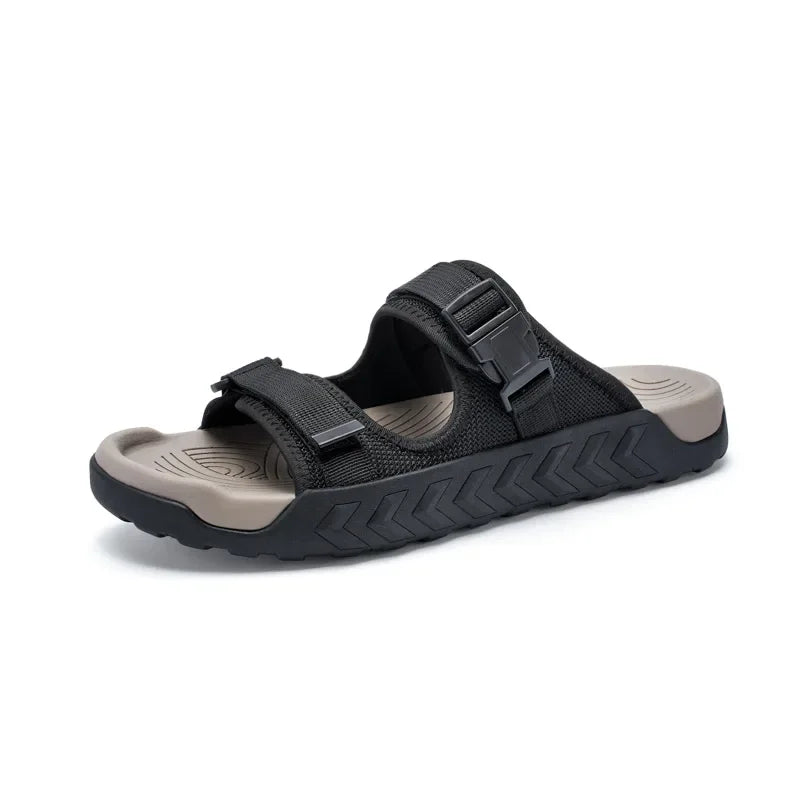 Sandals with Woven Detail