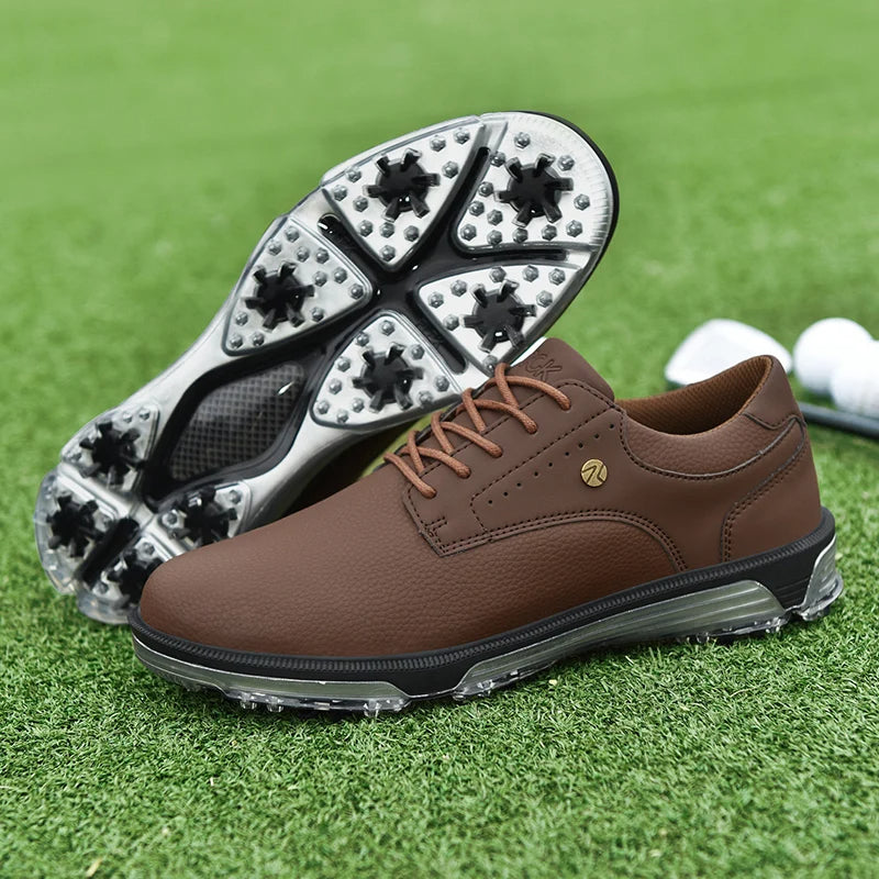 Full-Grain Leather Shoes with Waterproof Build