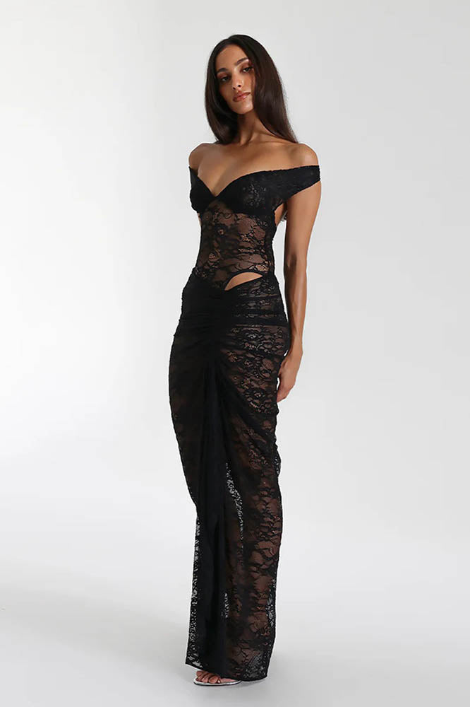 Lace Whisper - Open-Back Skirt Ensemble