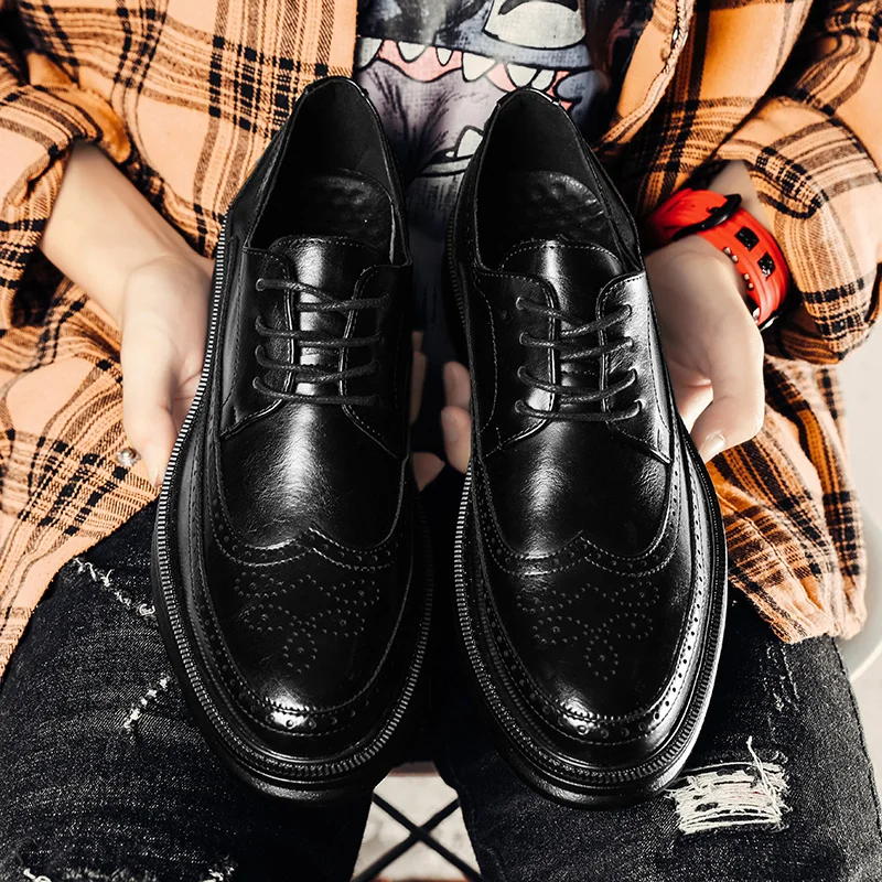 Leather Brogue Shoes with All-Day Comfort