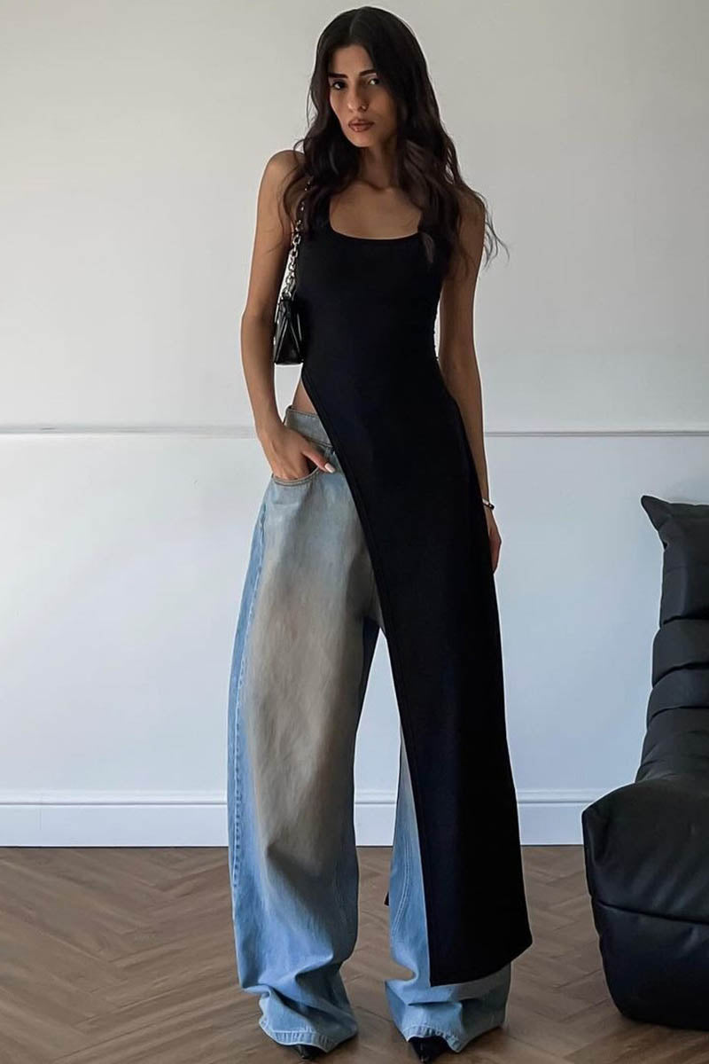 Urban Muse Slit Fitted Dress