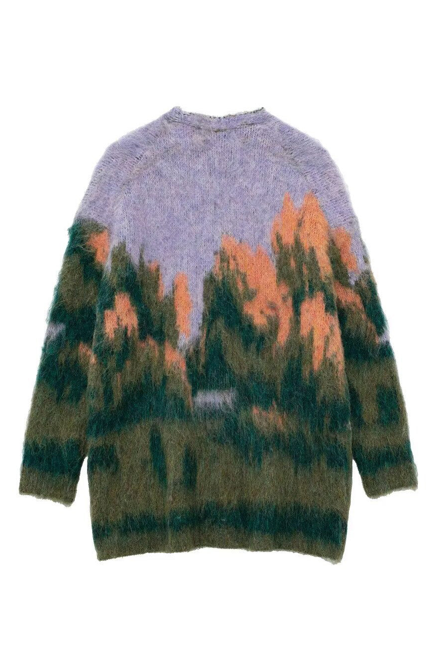 Modern Art-Inspired Knit Cardigan