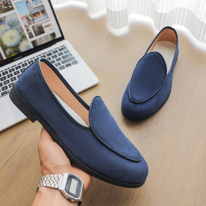 Suede Loafers with Lightweight Construction