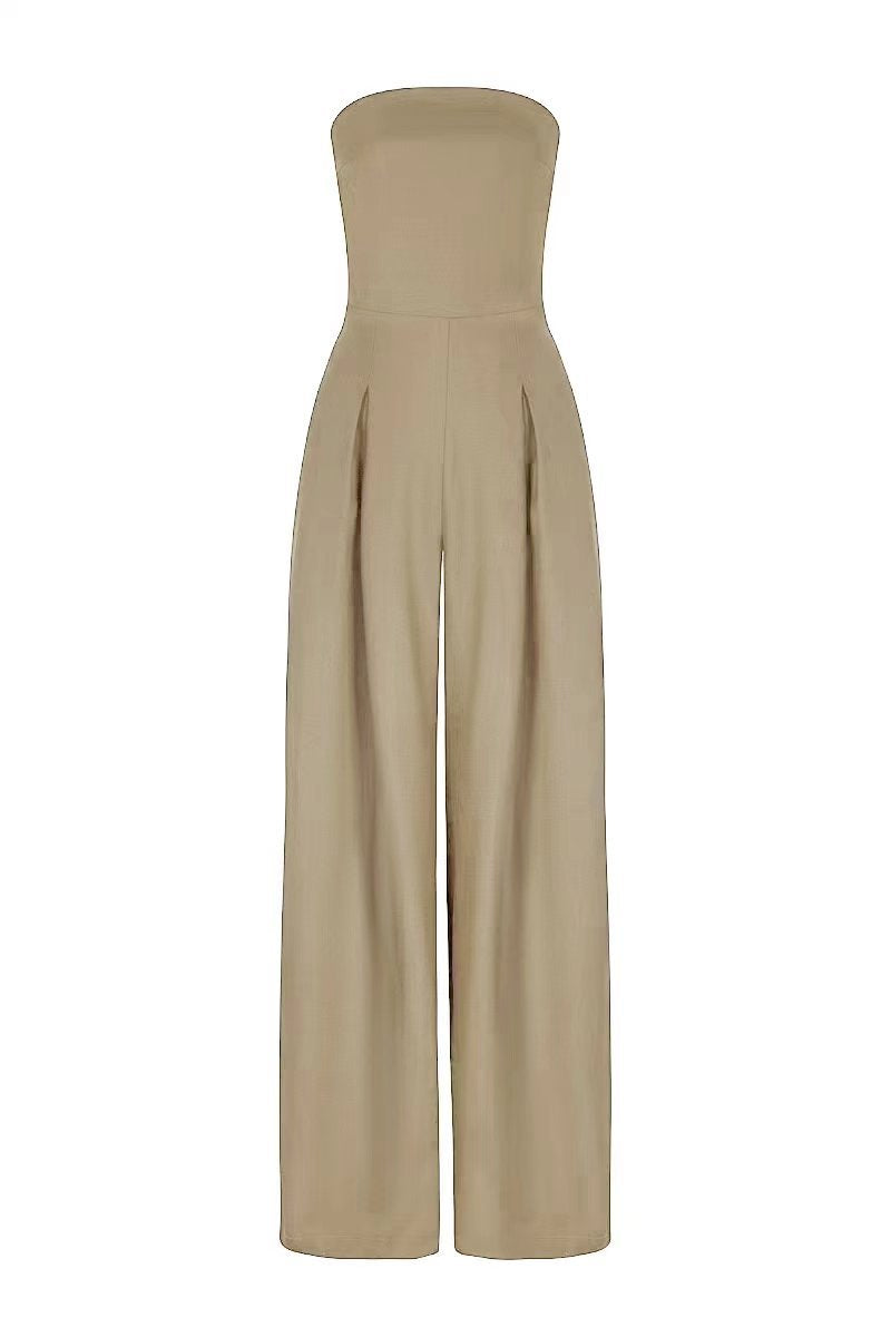 Starry Night-Strapless Open-Back Jumpsuit