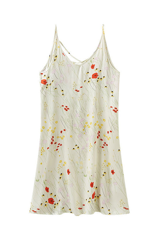 Patterned Cross-Back Cami Dress