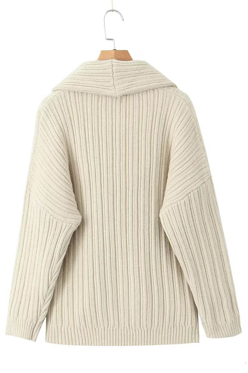 Lazy Style Solid Irregular Knit Top