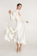 Modern Galaxy White Evening Gown