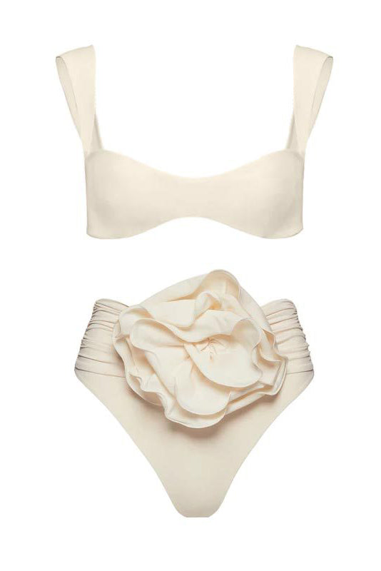 Embellished Ruched Two-Piece Bikini