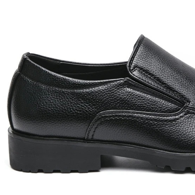 Loafers with Pebbled Texture