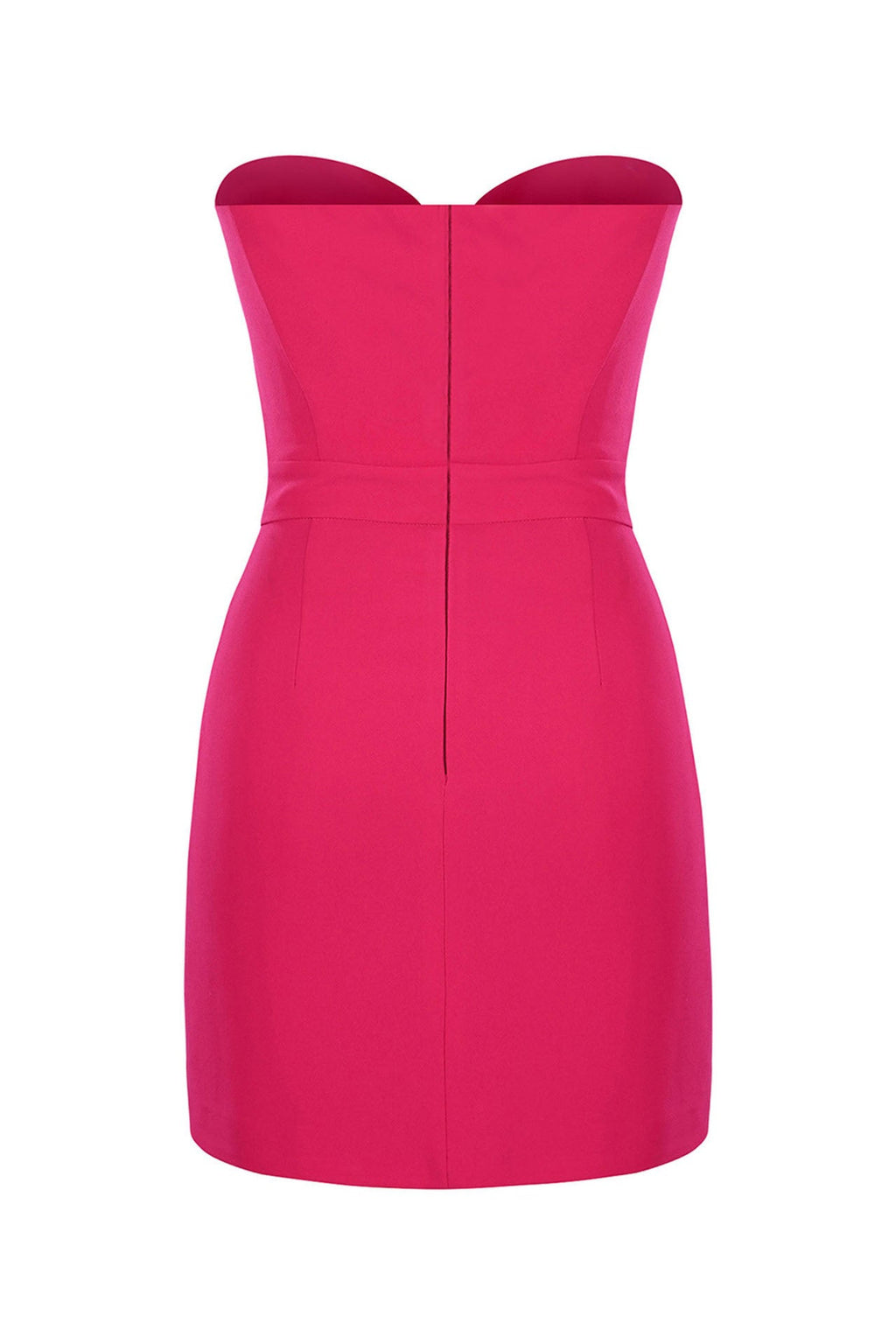 Fuchsia Bow Cut-Out Mini-Length Dress