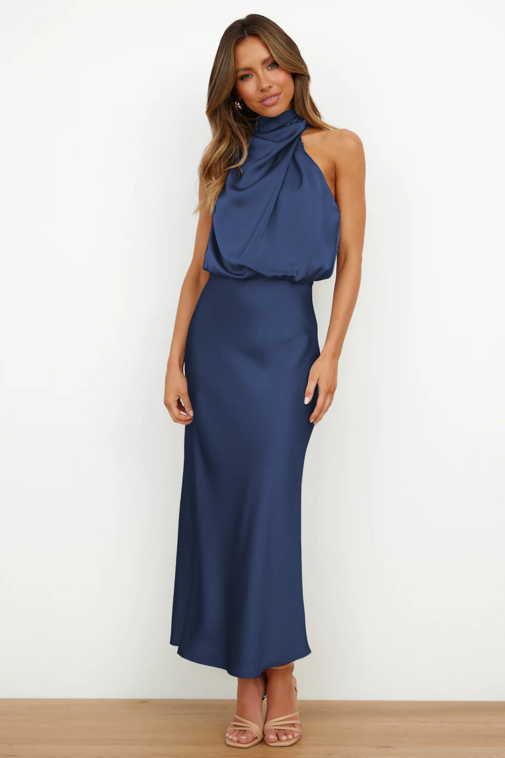 Esther Maxi-Length Dress - Blue