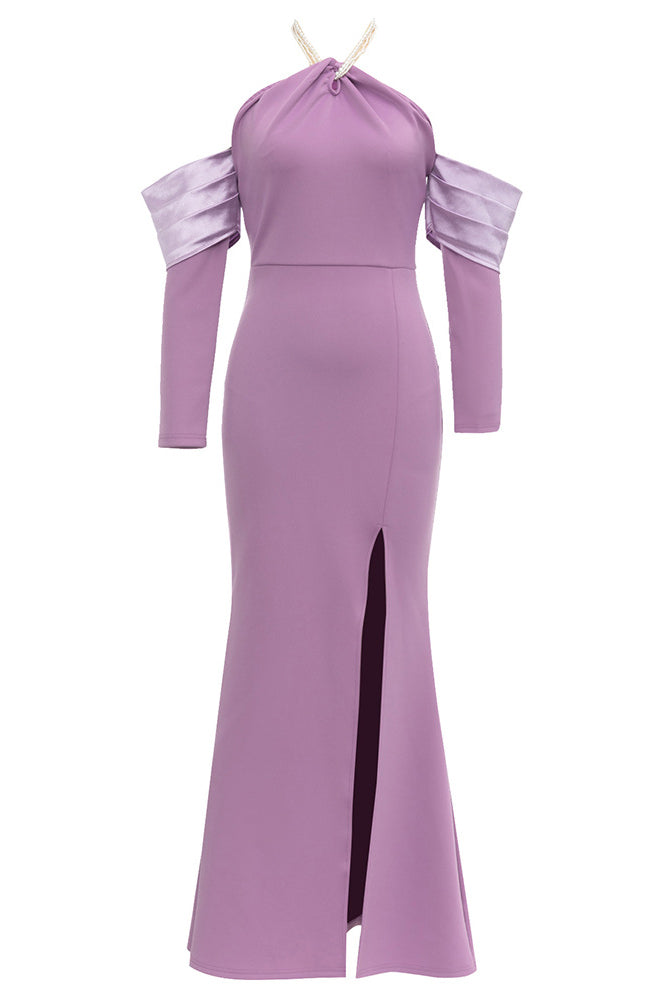 Modern Sexy Cross Neckline Evening Dress