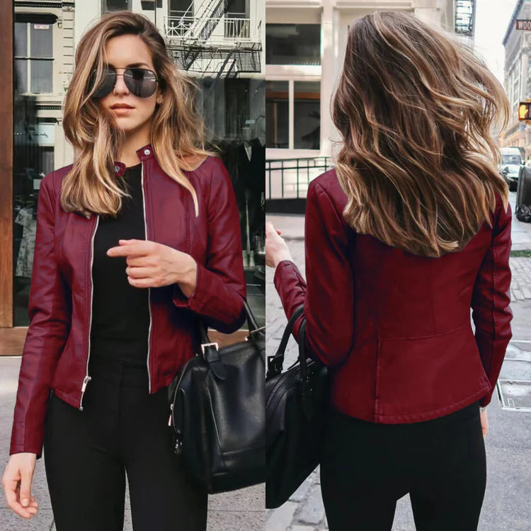 Fashionable Leather Jacket with a Timeless Look