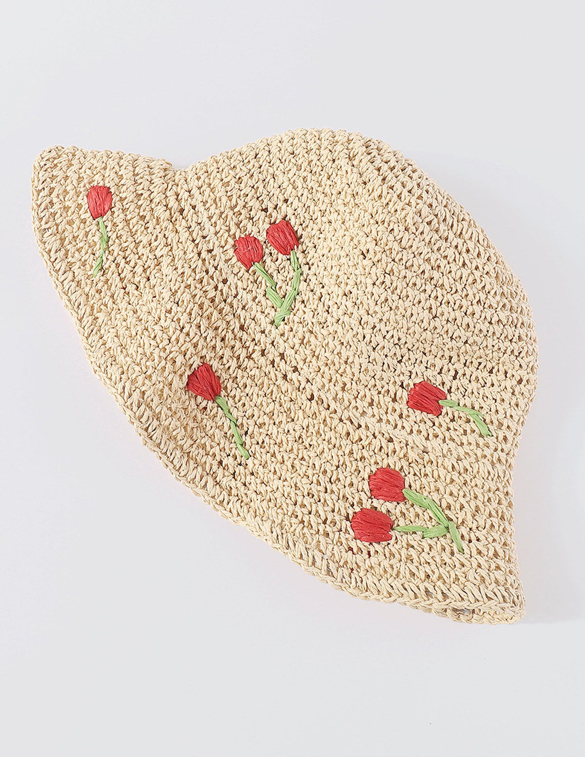 Modern Woven Flower Bucket Hat
