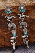 Statement Ladies Western Element Drop Earrings