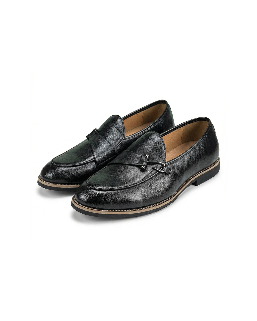 Polished Leather Loafers with Lace-Up Closure