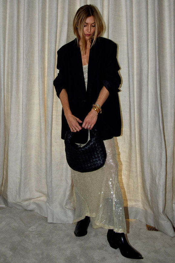 Modern "Gilded Mermaid" Halter Dress