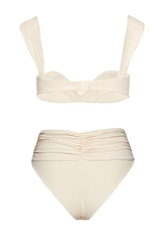 Embellished Ruched Two-Piece Bikini