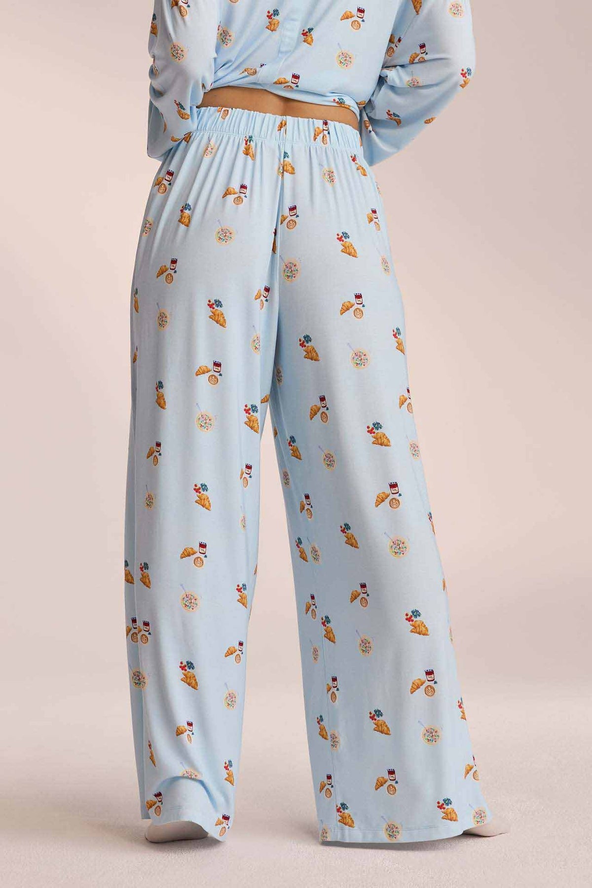Coordinated Food Print Pajama Set