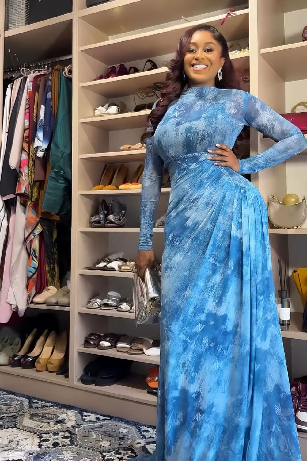 Arctic Dye Luxury Maxi-Length Dress
