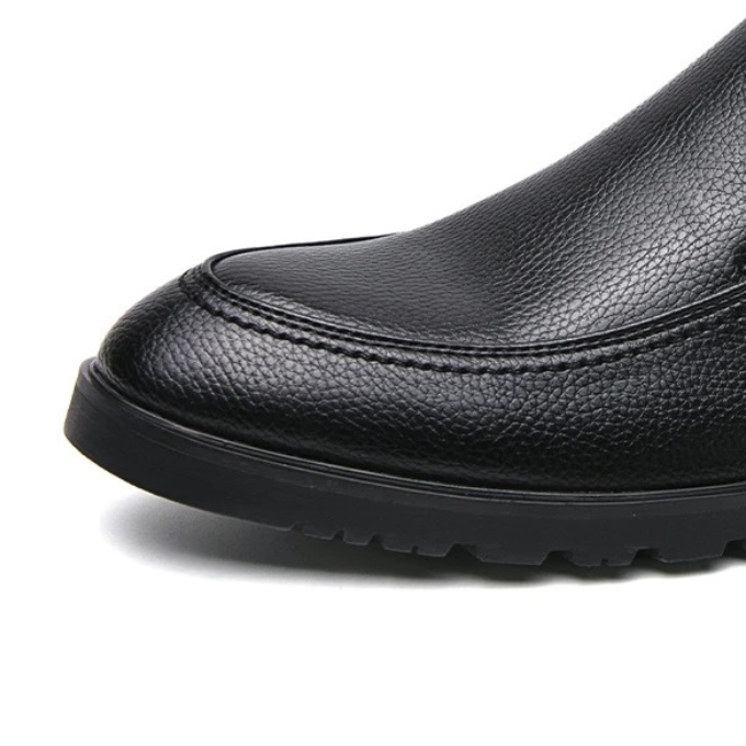 Loafers with Pebbled Texture