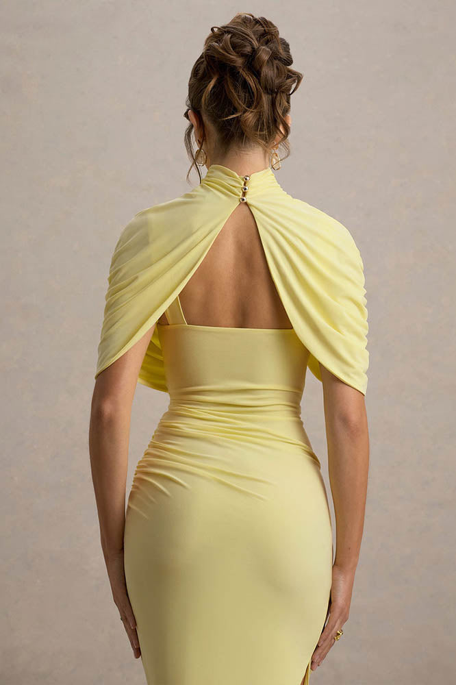 Cape Waist Midi-Length Dress