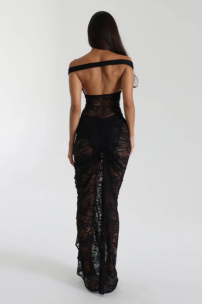 Lace Whisper - Open-Back Skirt Ensemble
