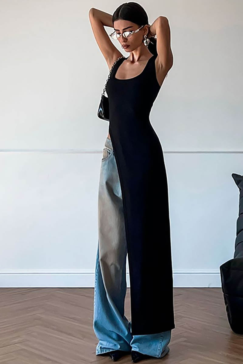 Urban Muse Slit Fitted Dress
