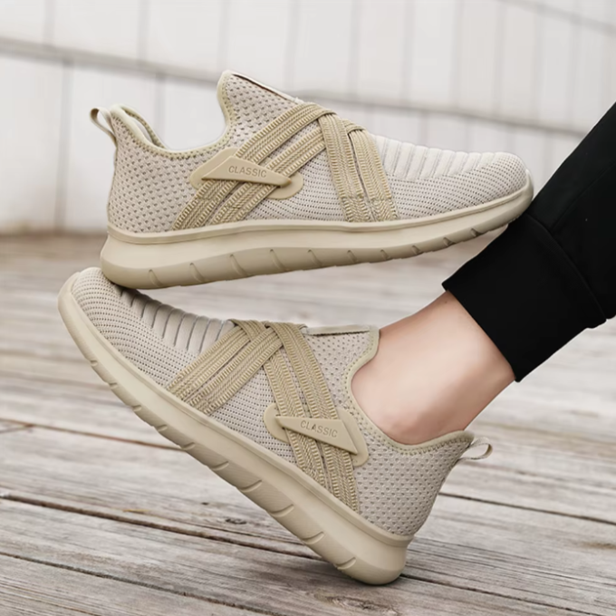 Knit Slip-On Shoes with Cushioned Sole